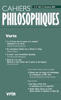 Cahiers philosophiques, no 165